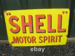 Old Vintage Antique Enamel Sign Garage Gas Petrol Oil Jug Globe Pump Shell Can