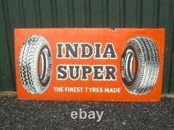 Old Vintage Antique Enamel Sign Garage Gas Petrol Oil Jug Globe Tyres Tire India