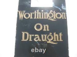 Old Vintage Antique Enamel Sign Pub Advert Worthington Brewery Slate Bottle Jug