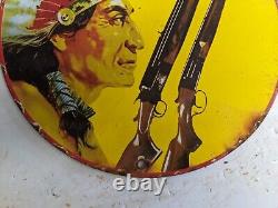 Old Vintage Dated 1979 Savage Arms Porcelain Metal Sign Gun Shotgun Rifle