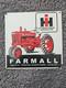 Old Vintage International Harvester Farmall Porcelain Heavy Metal Sign 12 X 12