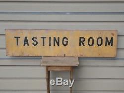 Old Vintage Original Winery Wine''tasting Room'' Wood Sign Double Side Antique