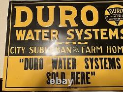 Old Vintage Tin Tacker Antique Sign Duro Pumps Farm 1920's Industrial Dayton OH