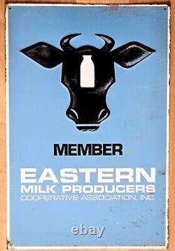 Old Vtg Antique 1976 Eastern Dairy Producers Farm Milk Metal Advertising Sign