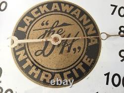 Old Vtg Antique Lackawanna Anthracite D&h Railroad Advertising Thermometer Sign