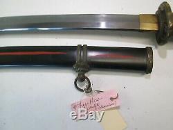 Old Wwii Japanese Amry Samurai Sword Katana With Scabbard Signed Jumiyo #z58