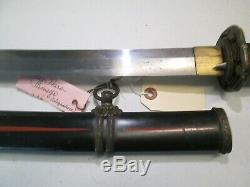 Old Wwii Japanese Amry Samurai Sword Katana With Scabbard Signed Jumiyo #z58