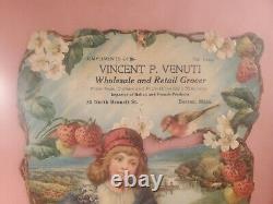 Old grocery country store 1913 Framed Calendar 38 N Bennett St Vinecent P Venuti