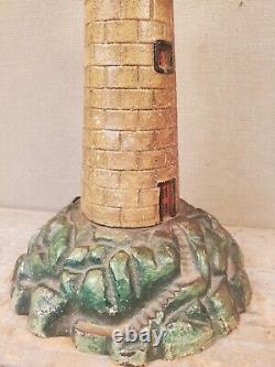 Old lighthouse lamp nautical sculpture antique old paint original the best vtg