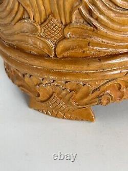 Old nice hand carved Norwegian drinking jug signed dated 1958 (40% off)
