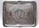 Old Or Antique Signed Islamic Ottoman Or Persian Incised Silver Serving Tray -sl