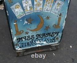 Old or Antique Tarot Card Fortune Teller Double Sided Sign