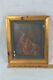 Old Painting Oil On Board Framed Madona And Child Austria Original 19th C 1800