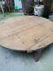 Old Primitive Wooden Round Table 1900's Authentic Original D 30in