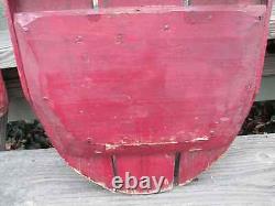 Old red mustard paint Sled MURRAY antique Andirondack camp // for DELIVERY call