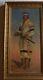 Old Vintage Painting Of Native American Chief With Rifle, Signed, Large Framed
