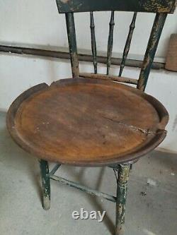 Old wooden carved round table original from 1800's