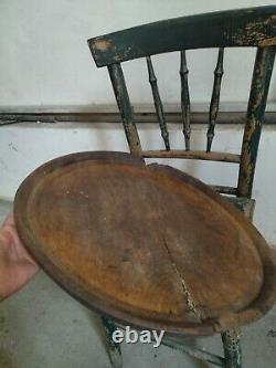 Old wooden carved round table original from 1800's