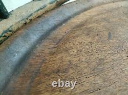 Old wooden carved round table original from 1800's