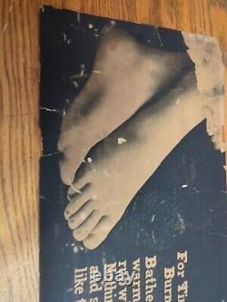 Omega Oils Feet Lady Photo Ny Old 1920s Trolley Card Paper Sign Rare Ad Antique