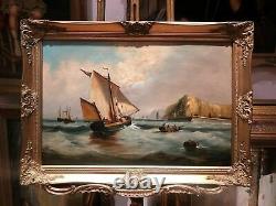 Original Antique Large late 19th/early 20th Century British OLD MASTER OIL PAINT