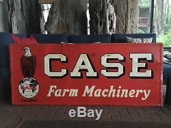 Original Antique RARE Case Farm Machinery 1920's Eagle Old Abe on Globe 72x30