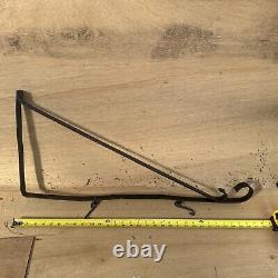Original Antique Sign Bracket 31 Metal Porcelain Gas Oil Garage HAND FORGED OLD