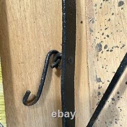 Original Antique Sign Bracket 31 Metal Porcelain Gas Oil Garage HAND FORGED OLD