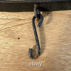 Original Antique Sign Bracket 31 Metal Porcelain Gas Oil Garage HAND FORGED OLD