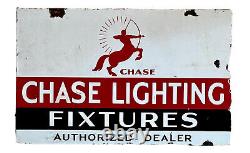 Original Chase Nessen Art Deco Porcelain Metal Advertising Sign Rare Antique Old