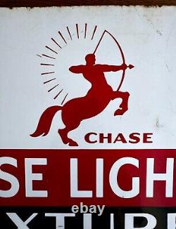 Original Chase Nessen Art Deco Porcelain Metal Advertising Sign Rare Antique Old