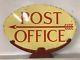 Original Enamel Sign Post Office Antique Rare Old Advertising Sign Collectable