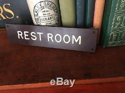 Original Old 1940s Bakelite Sign REST ROOM