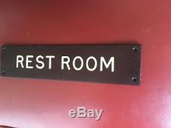 Original Old 1940s Bakelite Sign REST ROOM