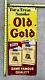 Original Old Gold Tobacco Sign Vintage Metal Advertising Sign 14x33 Antique