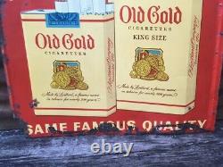 Original Old Gold Tobacco Sign Vintage Metal Advertising Sign 28x33 Antique