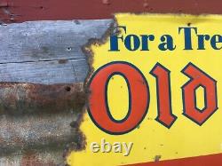 Original Old Gold Tobacco Sign Vintage Metal Advertising Sign 28x33 Antique