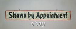 Original Old Vtg C 1930s Folk Art Hand Painted Wooden Sign Shown By Appointment