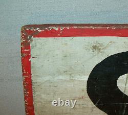 Original Old Vtg C 1930s Folk Art Hand Painted Wooden Sign Shown By Appointment