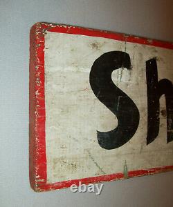 Original Old Vtg C 1930s Folk Art Hand Painted Wooden Sign Shown By Appointment