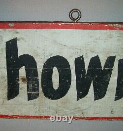 Original Old Vtg C 1930s Folk Art Hand Painted Wooden Sign Shown By Appointment