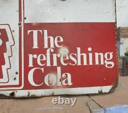 Original Vintage Old Antique Very Rare Thums Up Cola Porcelain Enamel Sign Board