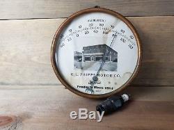 Original antique old FORD dealership thermometer rare sign oklahoma city