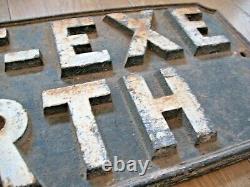 Original old antique WEST EXE NORTH Tiverton Devon Cast Iron Road Sign