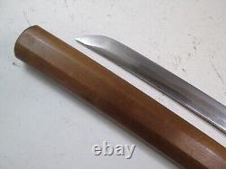 Over 300 Years Old Japanese Samurai Sword In Shirasaya Signed Nice Temper #b25
