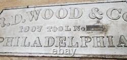 PHILADELPHIA PA Cast Iron Advertising Sign Plaque Antique 1800s old Er Americana