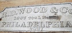 PHILADELPHIA PA Cast Iron Advertising Sign Plaque Antique 1800s old Er Americana