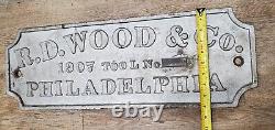 PHILADELPHIA PA Cast Iron Advertising Sign Plaque Antique 1800s old Er Americana