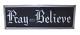 Pray And Believe Original Old Glass Front Sign Deco Tin Bevel Edge Frame
