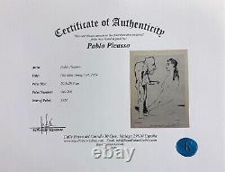 Pablo Picasso, Old Man and Young Girl Original Hand Signed Print with COA